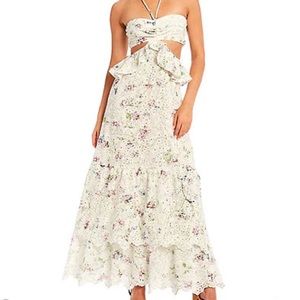 Gianni Bini Isla Floral Print Eyelet Dress